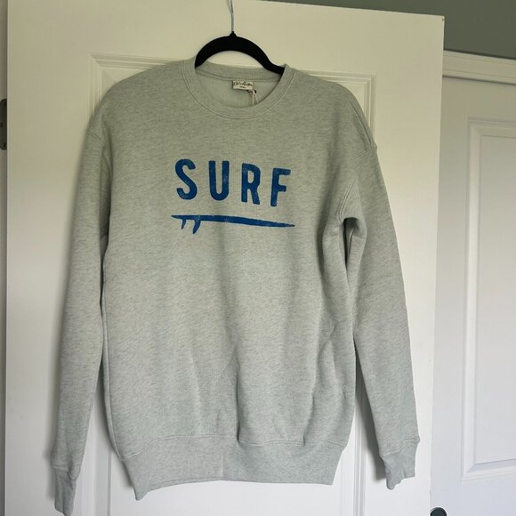NEW! SURF crewneck COMFY sweatshirt by Oat Collective Color: Sage Green - Picture 1 of 2